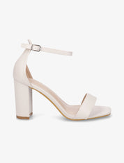Sandales minimalistes à talon - Beige - 5