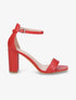 Sandales minimalistes à talon - Rouge - 5