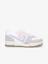Sneakers en simili et suédine - Bleu ciel - 1