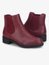 Chelsea boots en simili à semelle contrastante - Bordeaux - 1