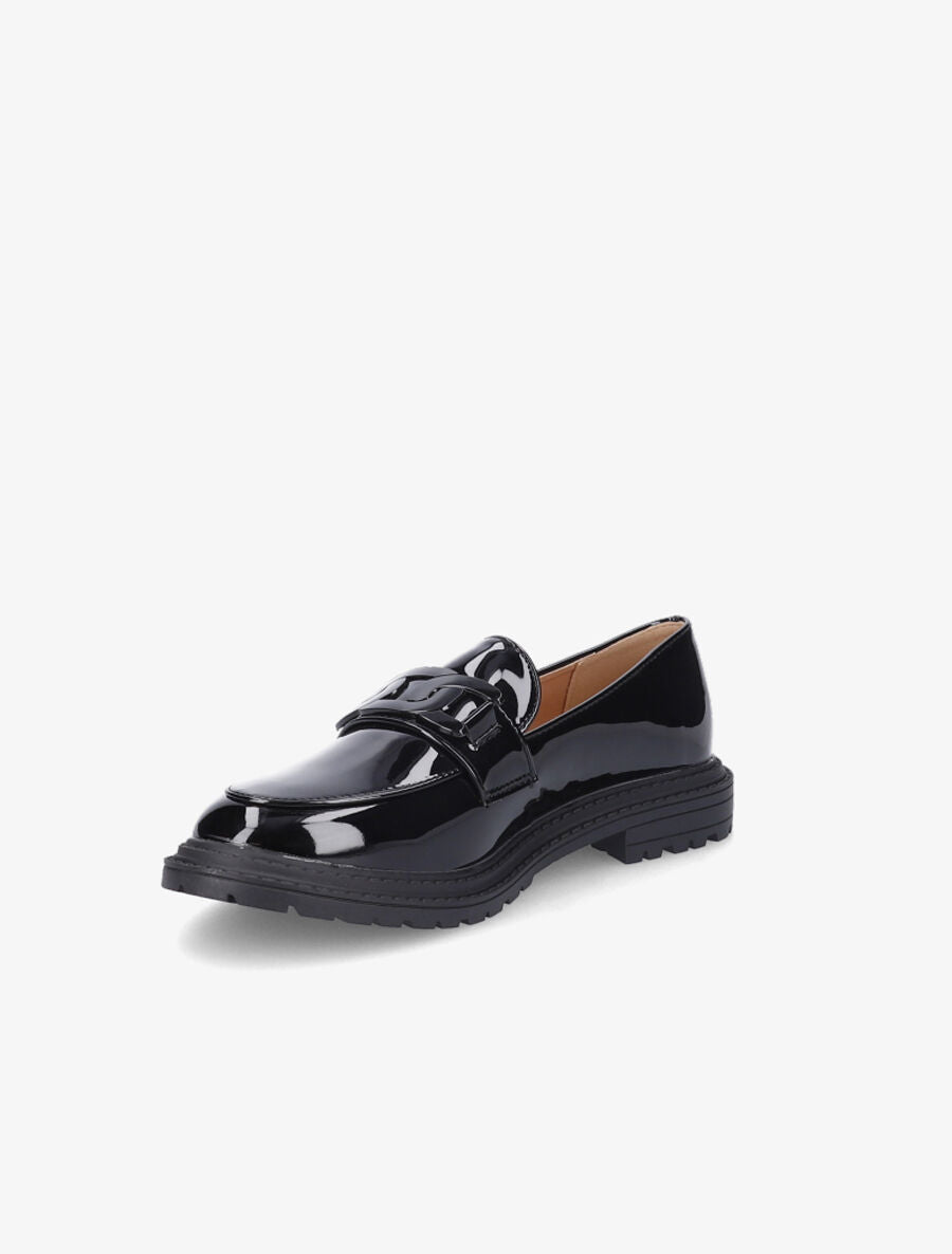 Mocassins vernis et boucle - Noir - 3