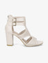 Sandales à talon et double brides à boucle - Beige - 1