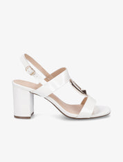 Sandales vernies à talon - Blanc - 5