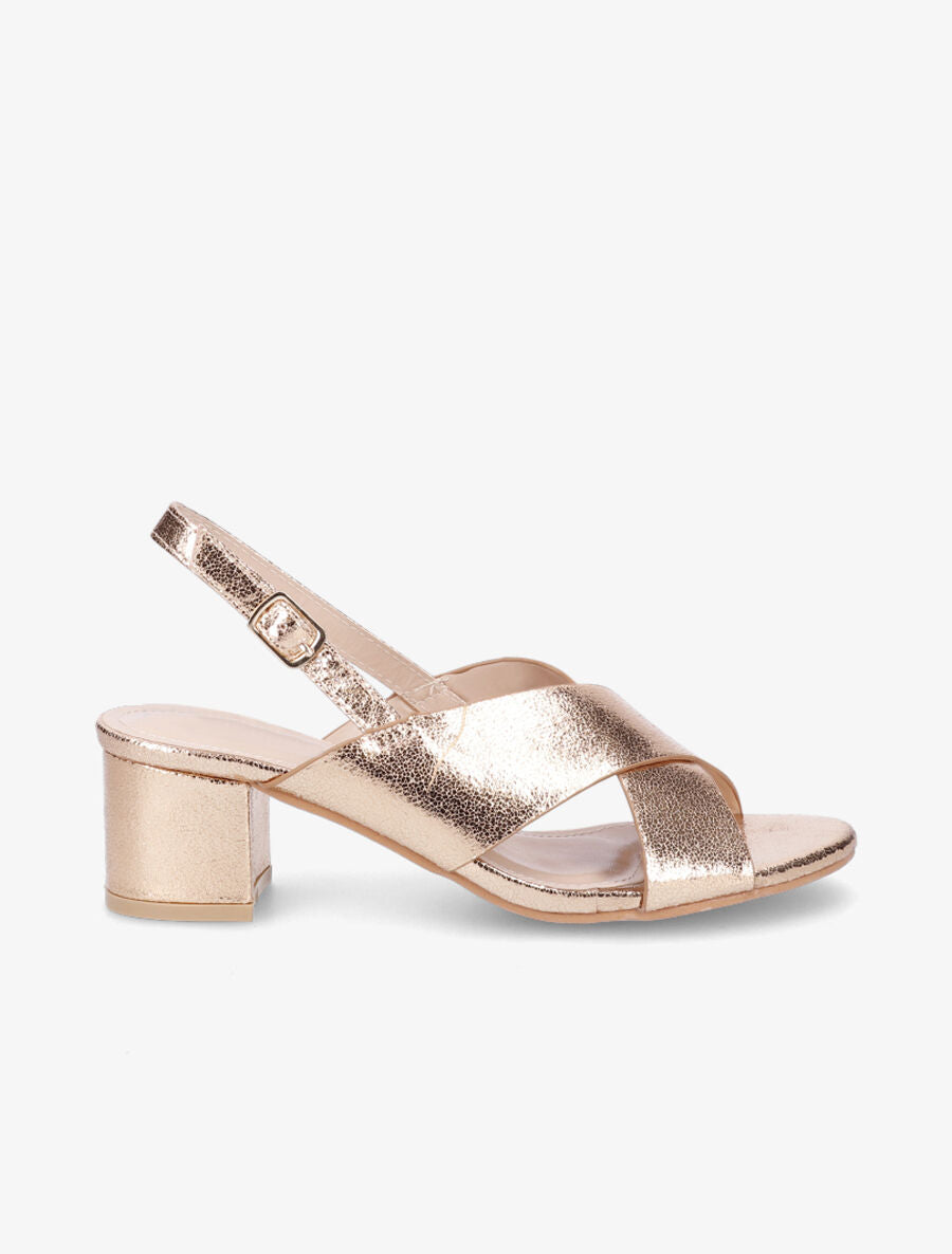 Sandales à brides croisées - Rose gold - 1