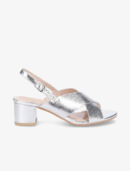 Sandales à brides croisées - Argent - 5