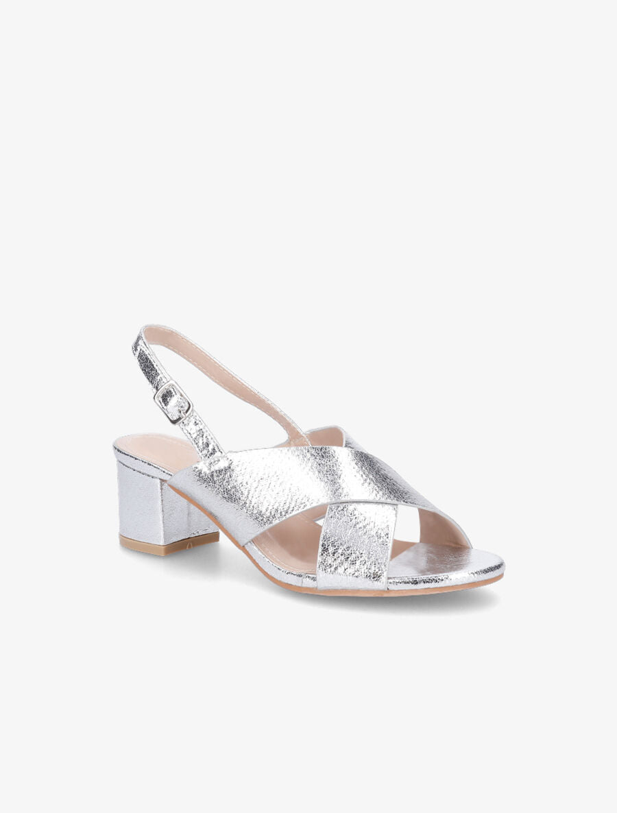 Sandales à brides croisées - Argent - 2