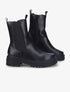 Bottines à plateforme et semelle crantés stylisés - Noir - 1