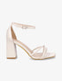 Sandales hautes à brides croisées - Beige - 1