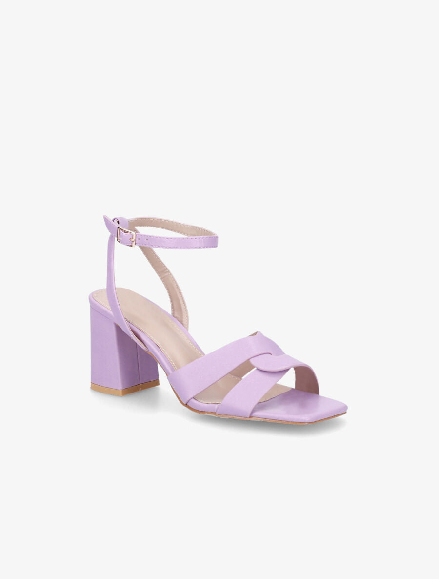 Sandales croisées à talon - Lilas - 2