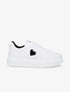 Sneakers en simili à motif coeur - Noir - 5