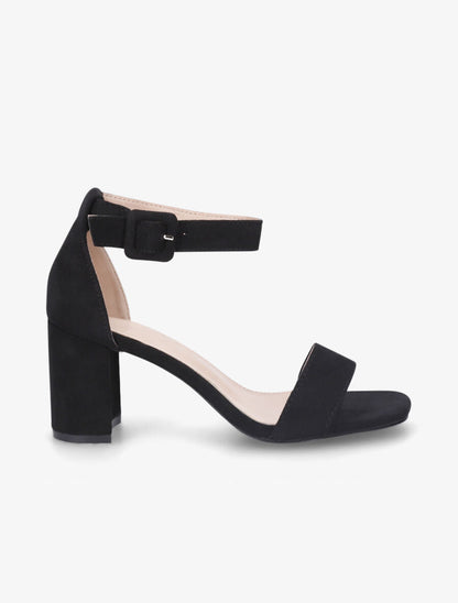 Sandales à bride en suédine - Noir - 1