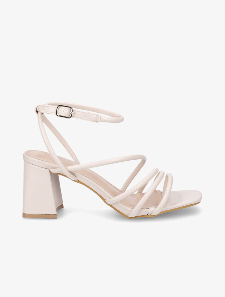 Sandales à multi brides fines - Beige - 1
