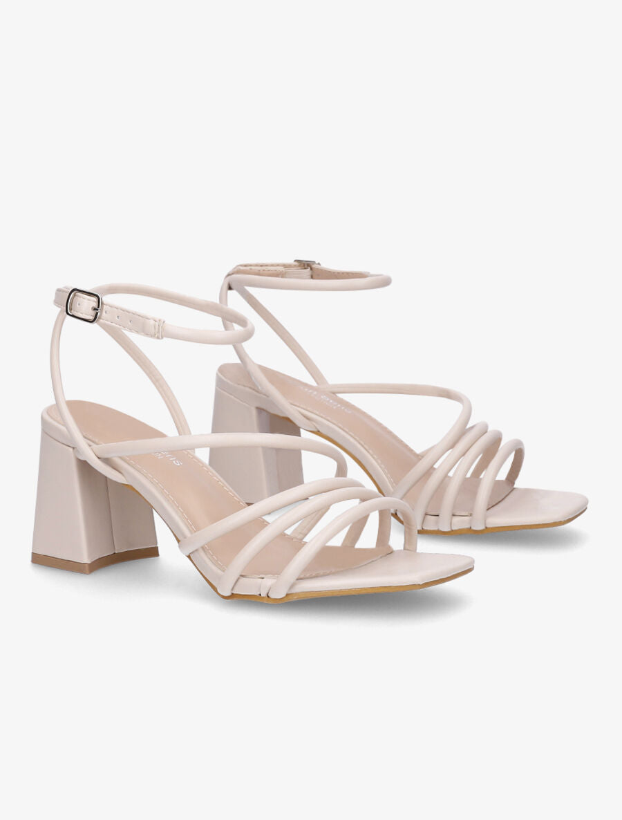 Sandales à multi brides fines - Beige - 4