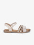 Nu-pieds à strass et bride irisée - Beige - 1