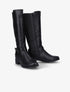 Bottes cavalières à ganses élastiquées - Noir - 1