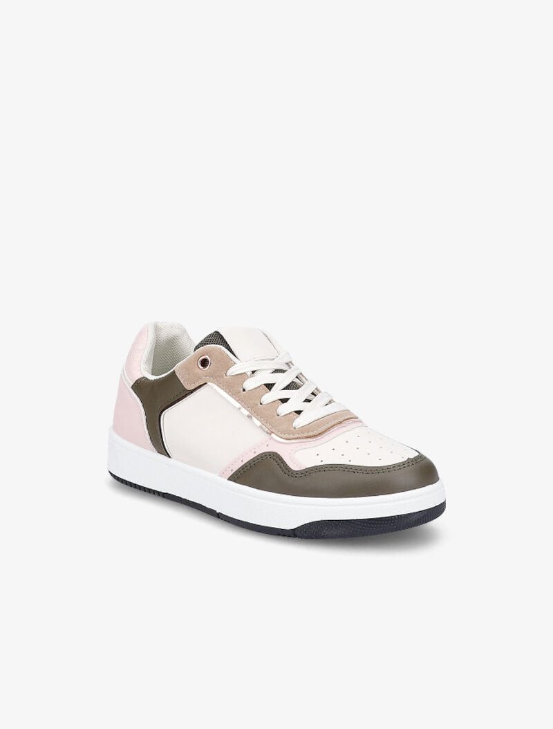 Sneakers à détails dorés - Rose/kaki - 3