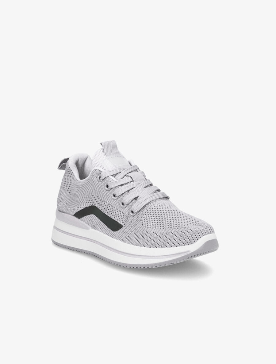 Running en toile bande holographique - Gris - 2