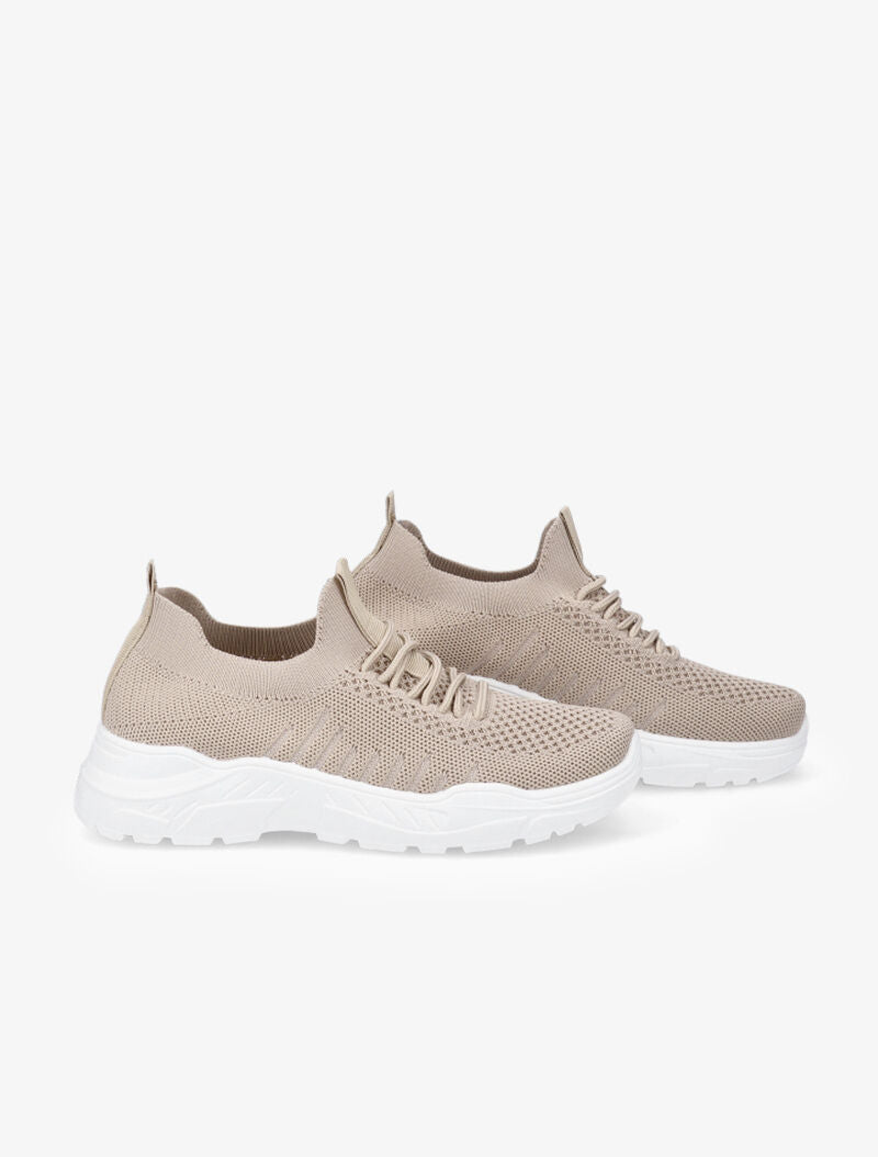 Sneakers en mesh - Taupe - 1