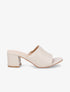 Mules basiques en simili - Beige - 1