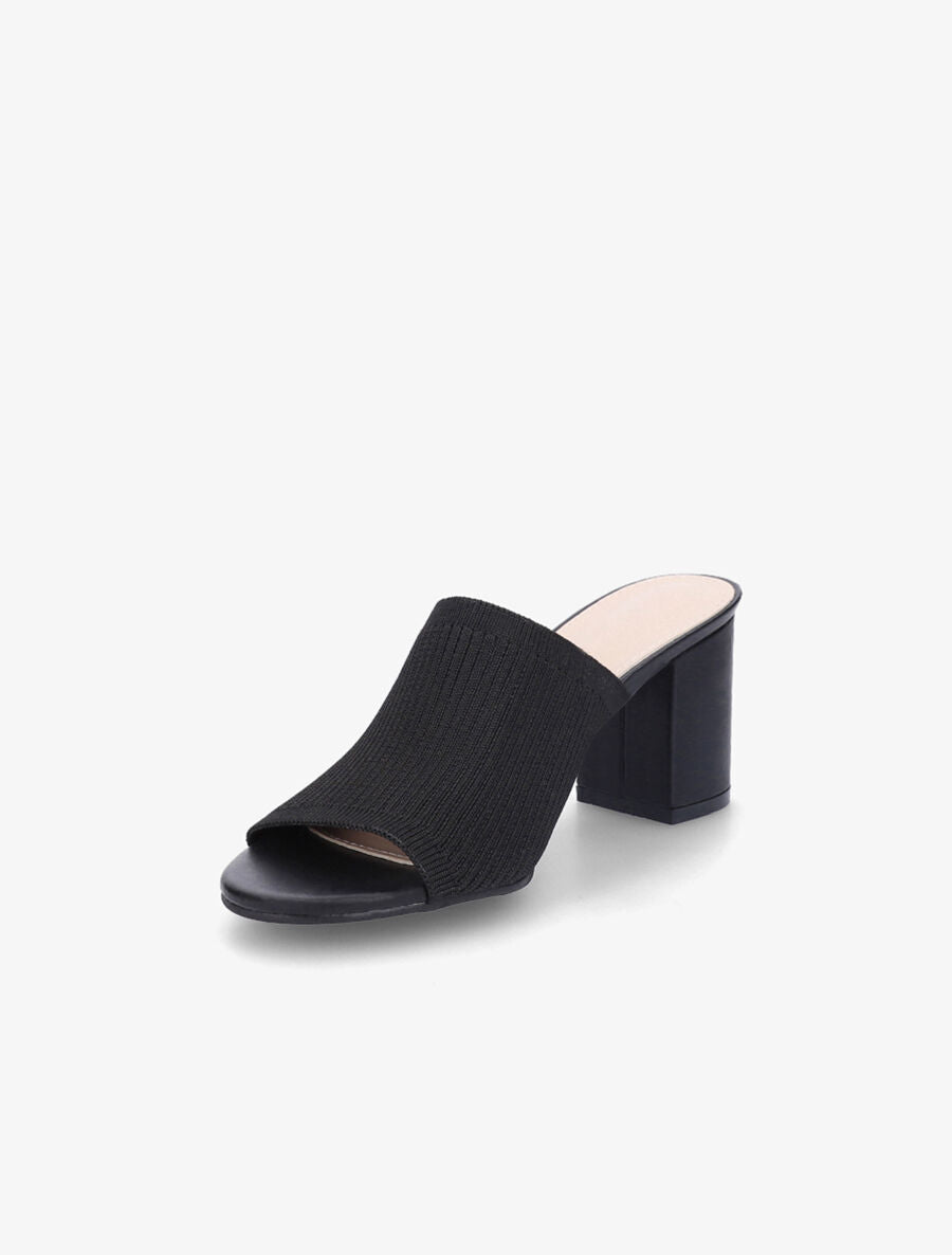Mules basiques en tissu - Noir - 3
