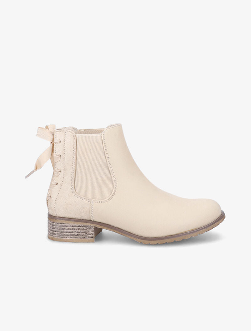 Chelsea boots à contrefort corsage - Beige - 2