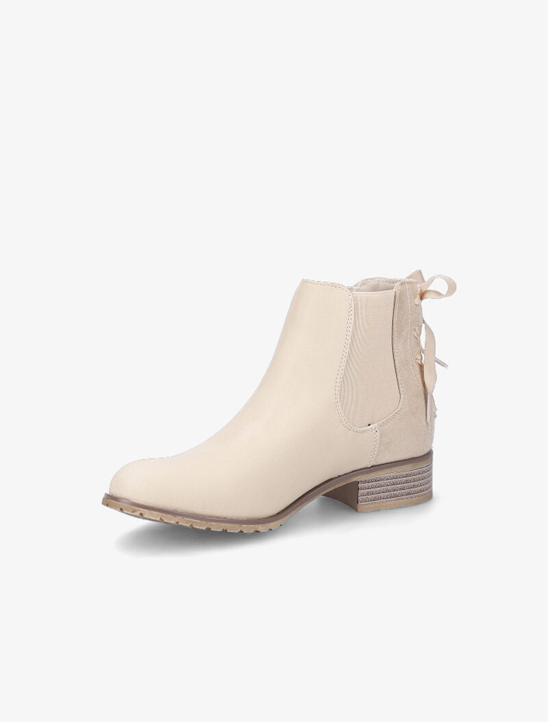 Chelsea boots à contrefort corsage - Beige - 4