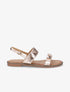 Nu-pieds en simili à empiècement bijoux - Rose gold - 5