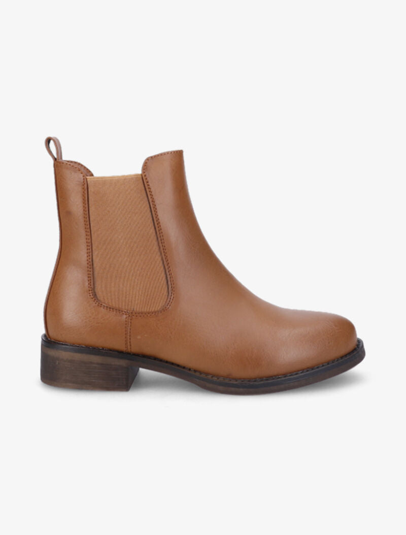Bottines basiques unies - Camel - 2