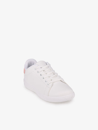 Sneakers à contrefort contrastant - Rose - 2