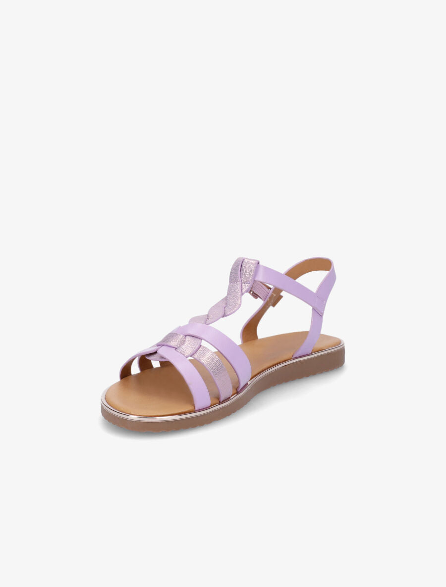 Nu-pieds torsadés et irisés - Lilas - 3