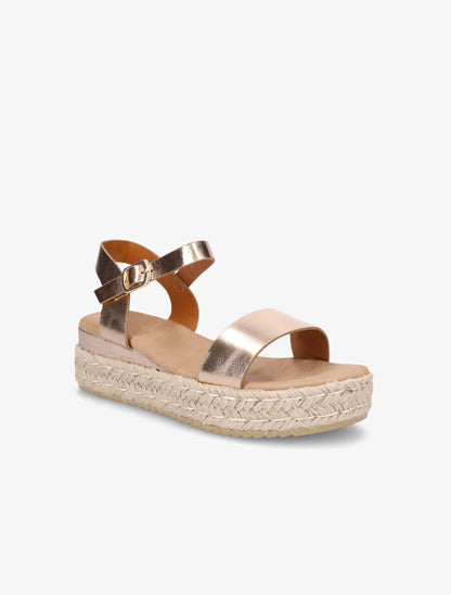 Sandales en simili à plateforme - Rose gold - 2