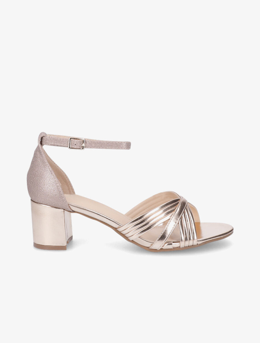 Sandales mi-haute bi-matière - Rose gold - 1