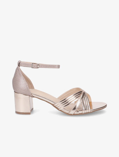 Sandales mi-haute bi-matière - Rose gold - 1