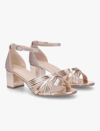 Sandales mi-haute bi-matière - Rose gold - 4