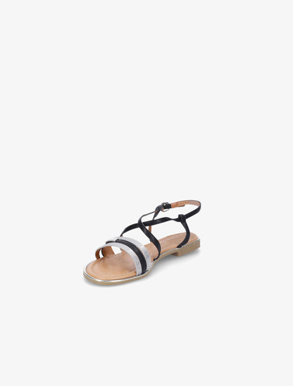 Nu-pieds croisés et irisés - Noir - 4