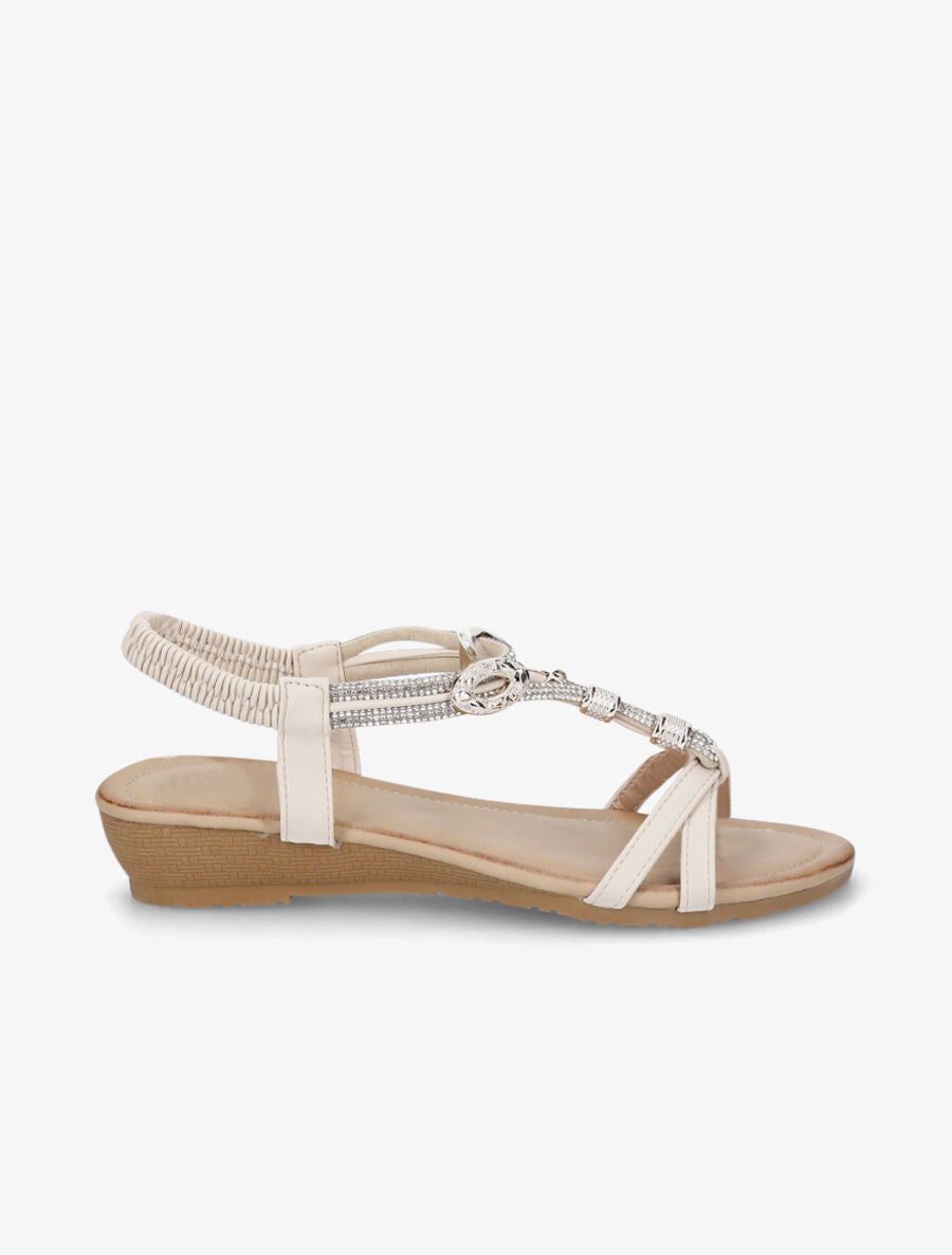 Nu-pieds bride bijou - Beige - 5