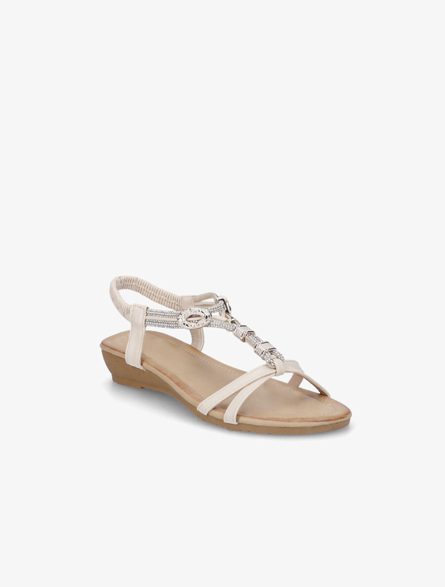 Nu-pieds bride bijou - Beige - 2