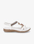 Nu-pieds brodés à strass - Blanc - 5