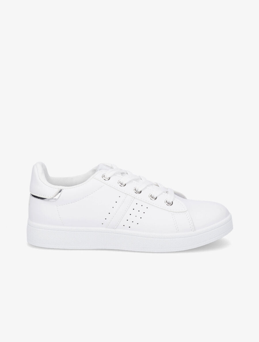Sneakers en simili classiques - Blanc - 1