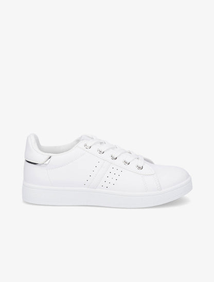 Sneakers en simili classiques - Blanc - 1