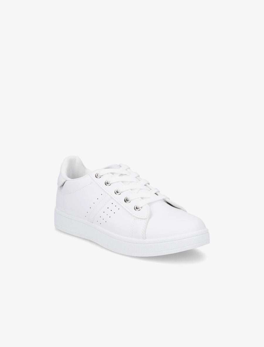 Sneakers en simili classiques - Blanc - 2