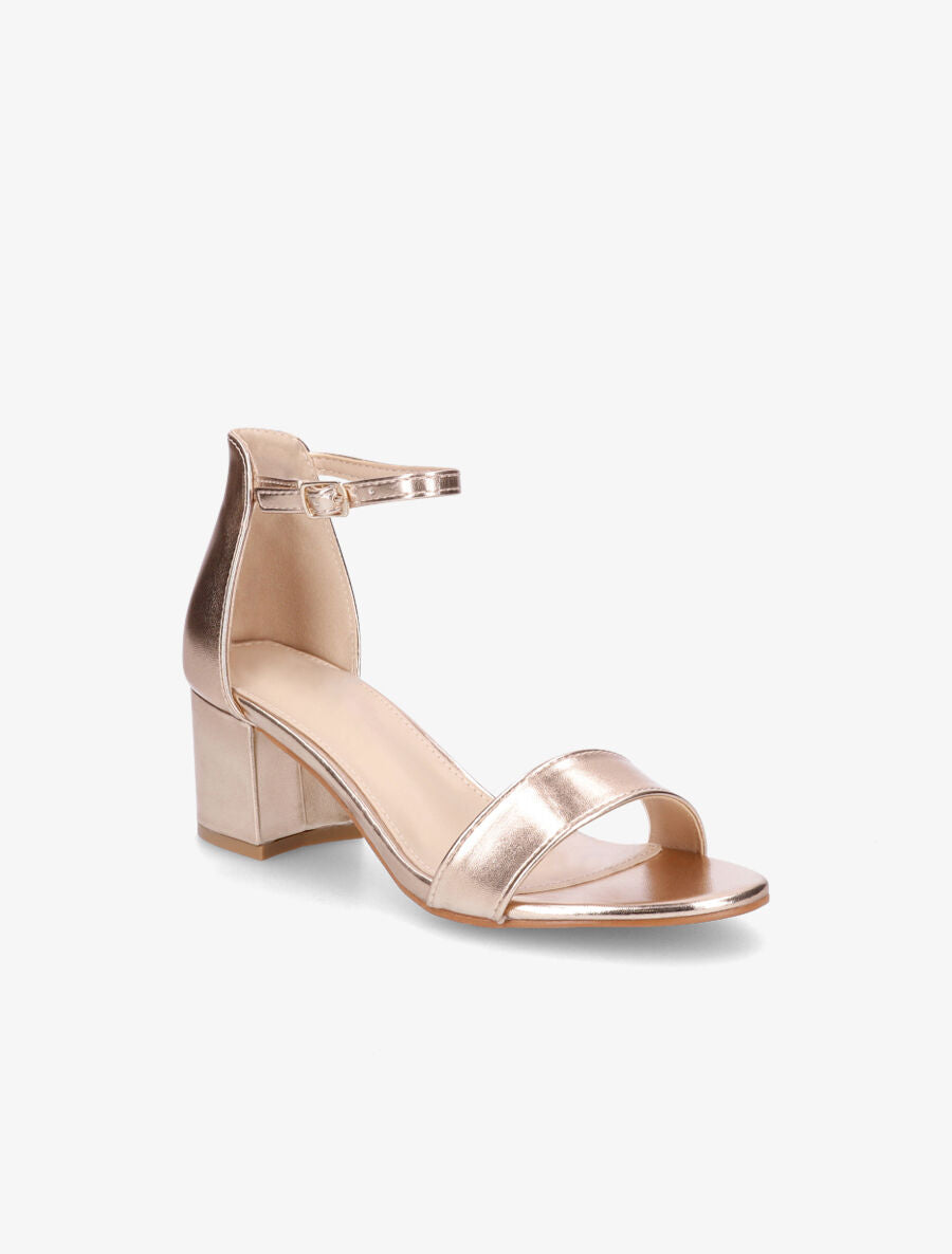 Sandales en simili à talon - Rose gold - 2