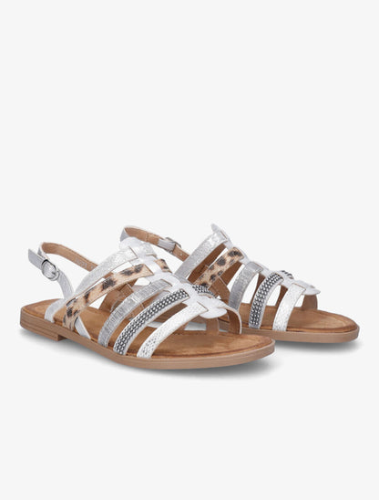 Nu-pieds en simili à multibrides - Gris - 4