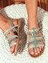 Nu-pieds en simili à multibrides - Kaki - 1