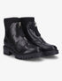 Bottines bi-matière à fermeture zip - Noir - 5