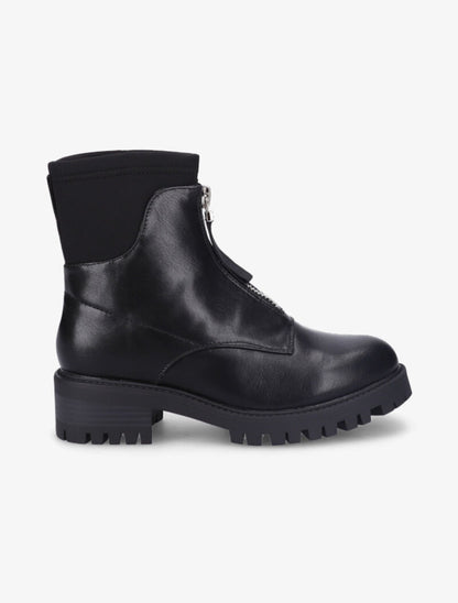 Bottines bi-matière à fermeture zip - Noir - 2