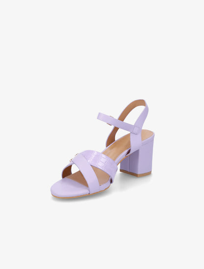 Sandales en simili à brides entrecroisées - Lilas - 3
