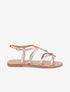 Nu-pieds tressés en simili - Rose gold - 1