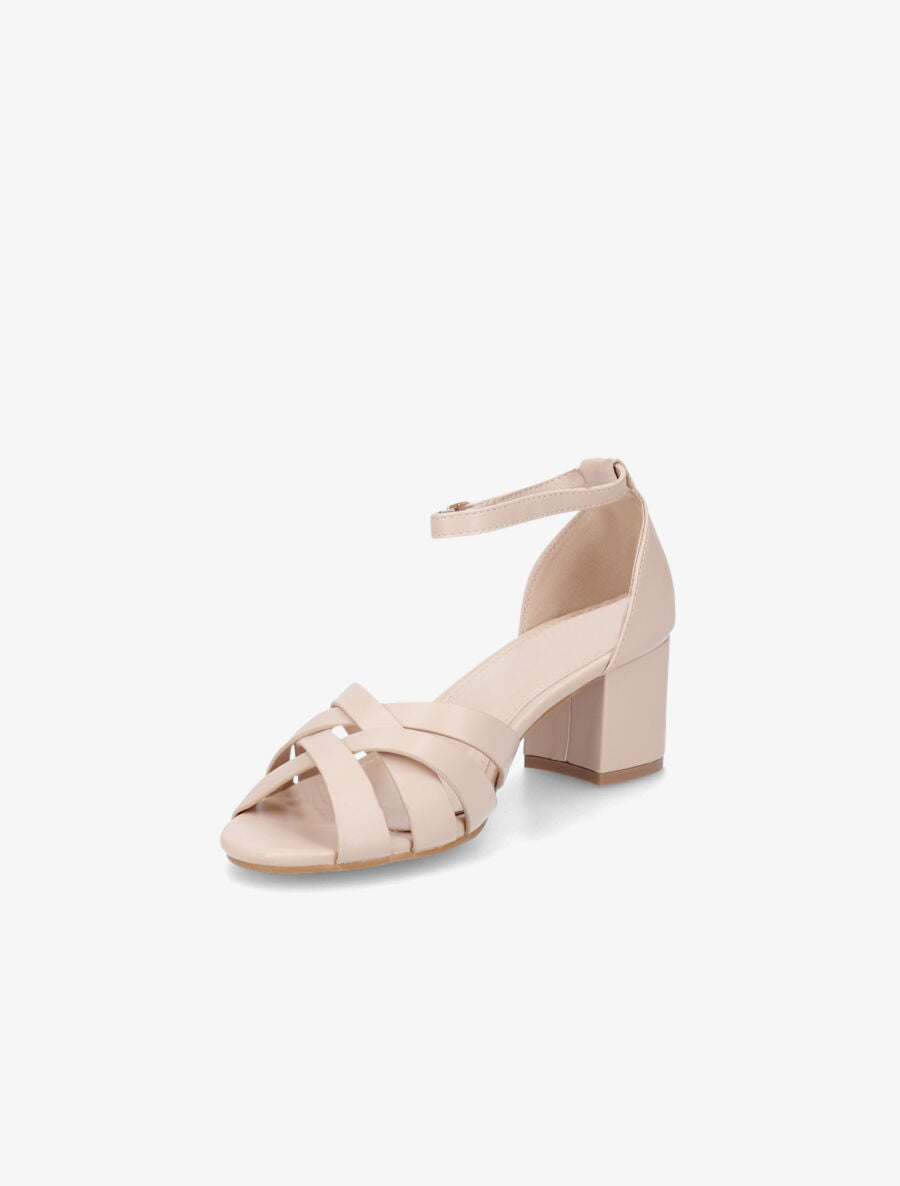 Sandales mi-haute tressées - Beige - 3