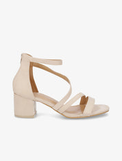 Sandales mi-haute en suédine - Beige - 1